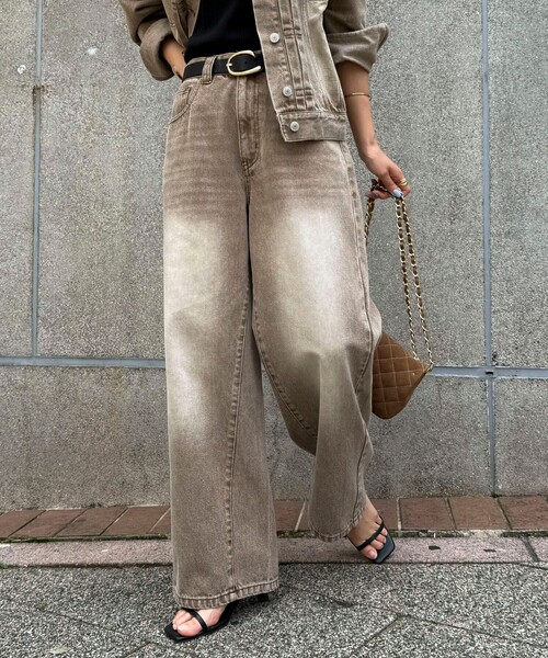 fredy emue(フレディエミュ)の「カラーストレートデニムパンツ(デニムパンツ・レディース・ピンク/ブラウン/ブルー・38/36)」の11枚目の写真