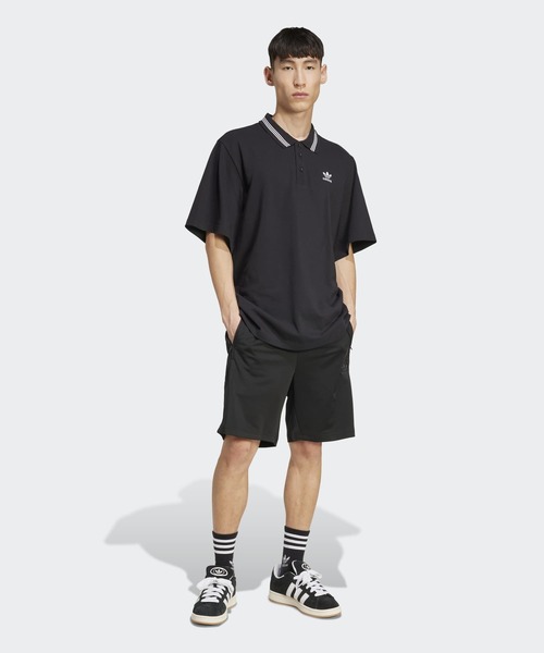 adidas(アディダス)の「アディダス アディカラー ルーズフィット ポロシャツ / アディダスオリジナルス adidas Originals(ポロシャツ・メンズ・ブラック/ホワイト・XX-LARGE/3XL/LARGE/MEDIUM/SMALL/X-LARGE/X-SMALL/XX-SMALL)」の6枚目の写真