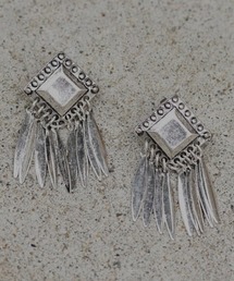 ピアス（両耳用）（シルバー/銀色系・フリンジ）ファッション