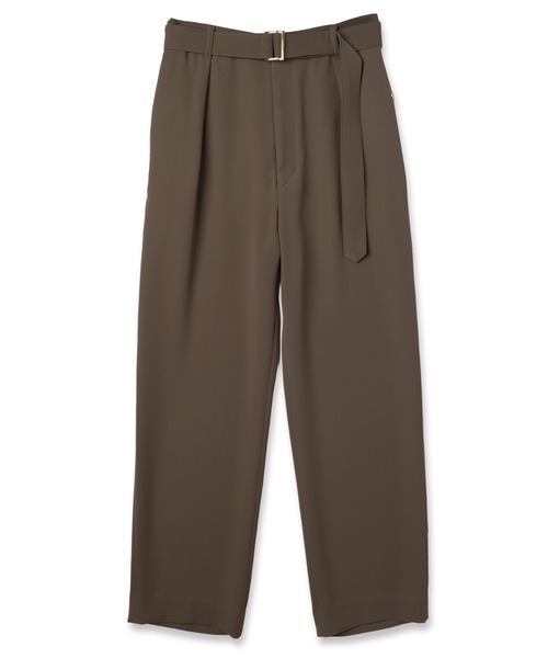 CULLNI(クルニ)の「Double Cloth Twill 1Tuck Semi Wide Pants with Long Belt(スラックス・メンズ・グレイッシュベージュ/ブラック/ブラウン/ブルーグリーン・1/2/0)」の7枚目の写真