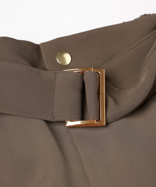 CULLNI(クルニ)の「Double Cloth Twill 1Tuck Semi Wide Pants with Long Belt(スラックス・メンズ・グレイッシュベージュ/ブラック/ブラウン/ブルーグリーン・1/2/0)」の9枚目の写真