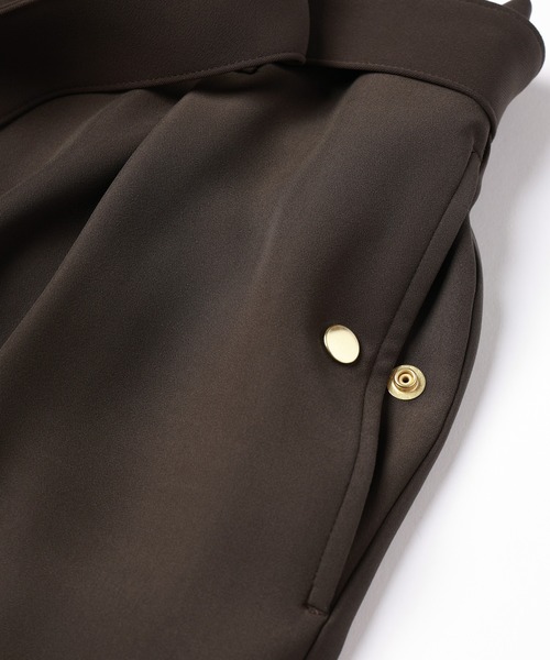 CULLNI(クルニ)の「Double Cloth Twill 1Tuck Semi Wide Pants with Long Belt(スラックス・メンズ・グレイッシュベージュ/ブラック/ブラウン/ブルーグリーン・1/2/0)」の19枚目の写真