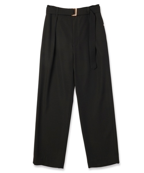 CULLNI(クルニ)の「Double Cloth Twill 1Tuck Semi Wide Pants with Long Belt(スラックス・メンズ・グレイッシュベージュ/ブラック/ブラウン/ブルーグリーン・1/2/0)」の20枚目の写真