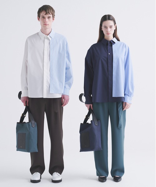 CULLNI(クルニ)の「Double Cloth Twill 1Tuck Semi Wide Pants with Long Belt(スラックス・メンズ・グレイッシュベージュ/ブラック/ブラウン/ブルーグリーン・1/2/0)」の6枚目の写真