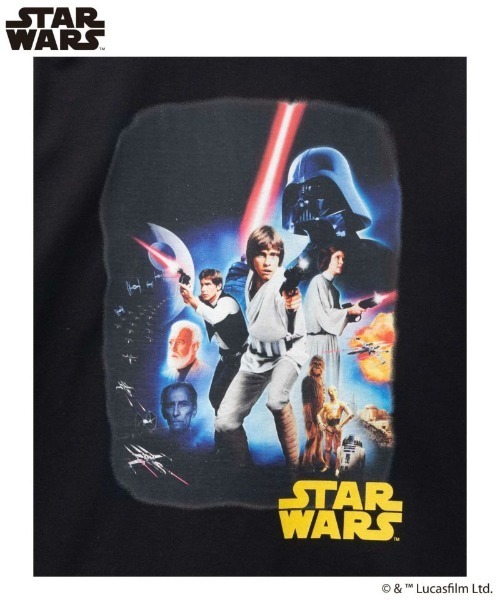 STAR WARS(スターウォーズ)の「【別注デザイン】STARWARS ピグメントライク ロングスリーブTシャツ ユニセックス(Tシャツ/カットソー・メンズ・ホワイト/ブラック・M/L/XL)」の4枚目の写真
