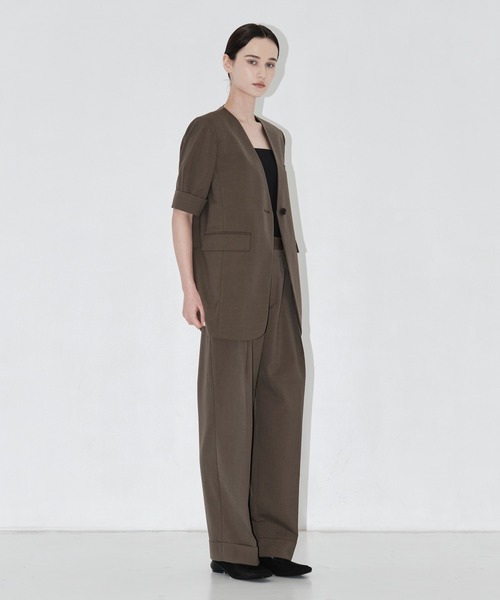 THE TOKYO(ザトウキョウ)の「【THE TOKYO/ザトウキョウ】Waist Tuck Pants/ウエストタックパンツ(その他パンツ・レディース・ブラウン/チャコールグレー/ブラック・38/36)」の22枚目の写真
