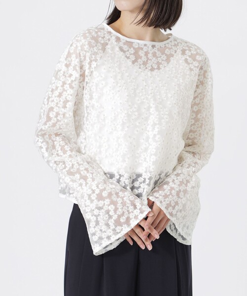 LOVELESS（ラブレス）の「フラワーチュールレースブラウス（シャツ/ブラウス・レディース・ブラック/オフホワイト・36）」の17枚目の写真