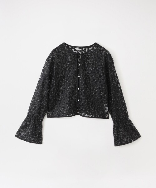 LOVELESS（ラブレス）の「フラワーチュールレースブラウス（シャツ/ブラウス・レディース・ブラック/オフホワイト・36）」の7枚目の写真