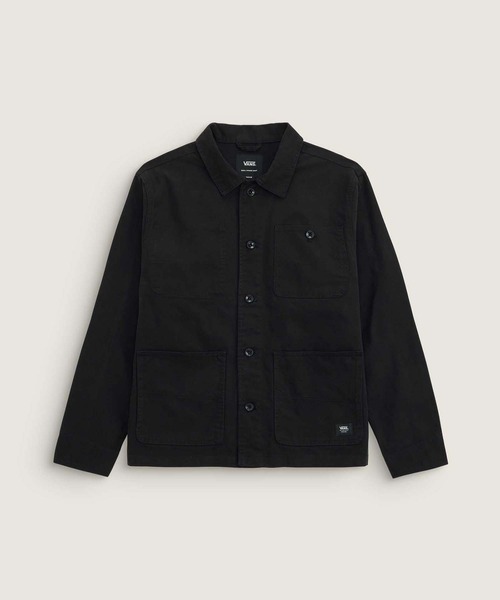 VANS(バンズ)の「ドリルチョア キャンバスジャケット / Drill Chore Canvas Jacket Blac VN000KV1BLK1(その他アウター・メンズ・ブラック・SMALL/MEDIUM/X-LARGE)」の1枚目の写真