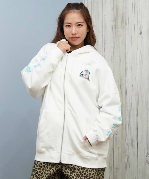 限定】SANTACRUZ/サンタクルーズ ジップアップ バックプリントパーカー