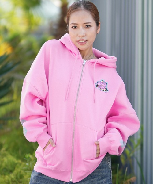 限定】SANTACRUZ/サンタクルーズ ジップアップ バックプリントパーカー