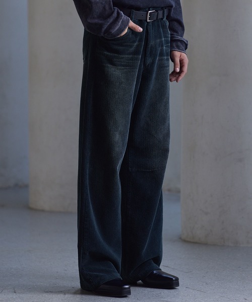 【CLEL】アンティークデザイン コーデュロイスラックスパンツ　ブラウンS CLEL（クレイル）の「【CLEL】Antique Design Corduroy Slacks Pants