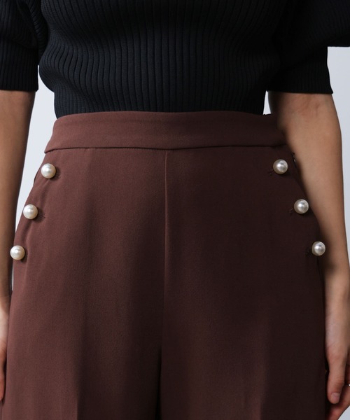 PICCIN PERLA(ピッチンペルラ)の「ポケットパールワイドパンツ(スラックス・レディース・ブラック/ブラウン・M)」の16枚目の写真
