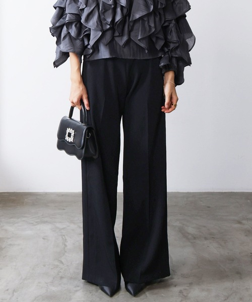 PICCIN PERLA(ピッチンペルラ)の「ポケットパールワイドパンツ(スラックス・レディース・ブラック/ブラウン・M)」の15枚目の写真