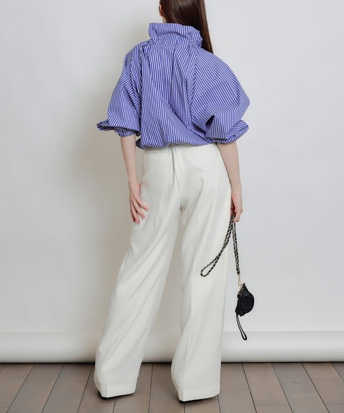 PICCIN PERLA(ピッチンペルラ)の「ポケットパールワイドパンツ(スラックス・レディース・ブラック/ブラウン・M)」の15枚目の写真