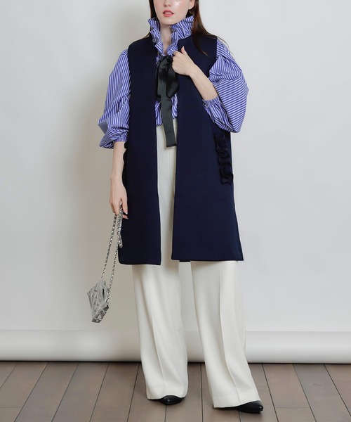 PICCIN PERLA(ピッチンペルラ)の「ポケットパールワイドパンツ(スラックス・レディース・ブラック/ブラウン・M)」の16枚目の写真