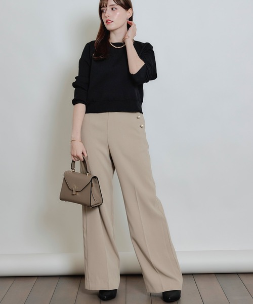 PICCIN PERLA(ピッチンペルラ)の「ポケットパールワイドパンツ(スラックス・レディース・ブラック/ブラウン・M)」の22枚目の写真