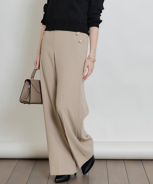 PICCIN PERLA(ピッチンペルラ)の「ポケットパールワイドパンツ(スラックス・レディース・ブラック/ブラウン・M)」の19枚目の写真