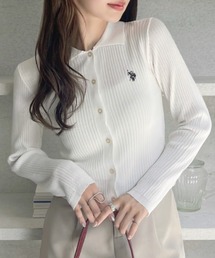 【U.S. POLO ASSN】リブニット ポロ カーディガン