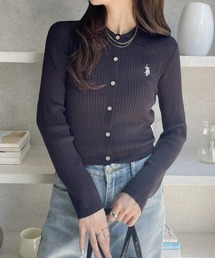 【U.S. POLO ASSN】リブニット ポロ カーディガン