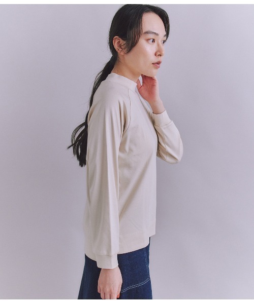 SIPULI（シプリ）の「［LOTUS］Urtla High Gauge Rib ボトルネックプルオーバー（Tシャツ/カットソー・レディース・アイボリー/イエロー系その他/ブルー・2）」の5枚目の写真