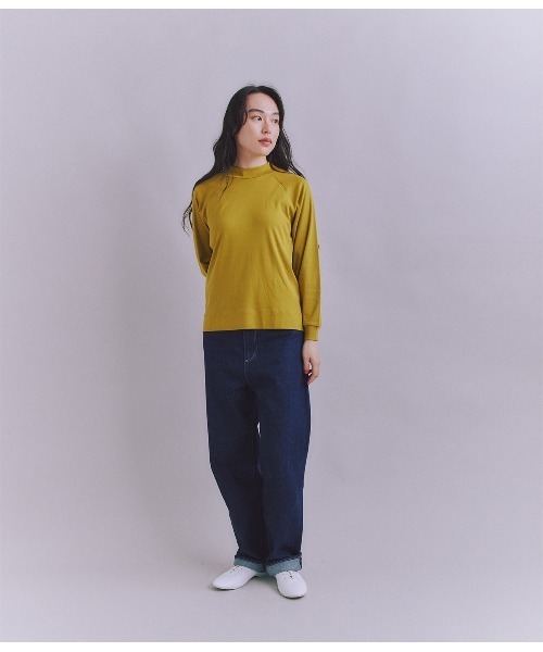 SIPULI（シプリ）の「［LOTUS］Urtla High Gauge Rib ボトルネックプルオーバー（Tシャツ/カットソー・レディース・アイボリー/イエロー系その他/ブルー・2）」の20枚目の写真