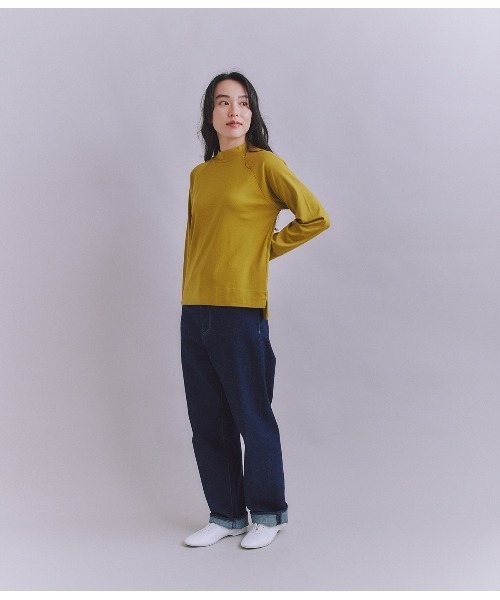 SIPULI（シプリ）の「［LOTUS］Urtla High Gauge Rib ボトルネックプルオーバー（Tシャツ/カットソー・レディース・アイボリー/イエロー系その他/ブルー・2）」の21枚目の写真