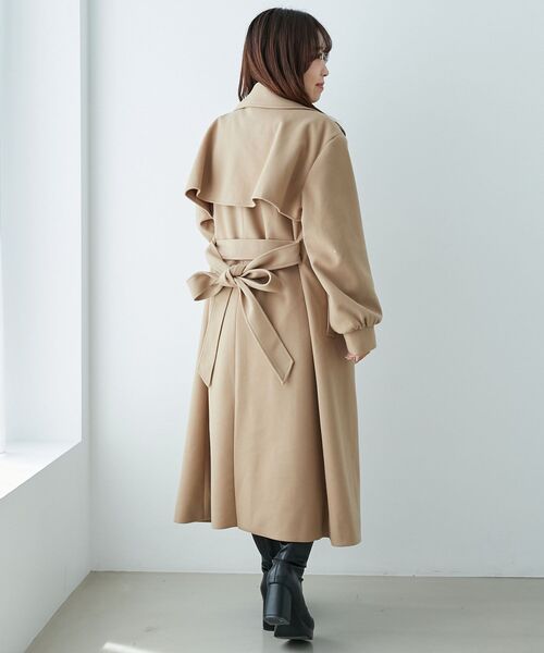 MAJESTIC LEGON（マジェスティックレゴン）の「レディロングチェスターコート（チェスターコート・レディース・チャコールグレー/ベージュ/ブラウン/ブラウン系その他2・SMALL/MEDIUM/LARGE/X-SMALL）」の22枚目の写真