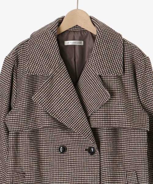 MAJESTIC LEGON（マジェスティックレゴン）の「レディロングチェスターコート（チェスターコート・レディース・チャコールグレー/ベージュ/ブラウン/ブラウン系その他2・SMALL/MEDIUM/LARGE/X-SMALL）」の11枚目の写真