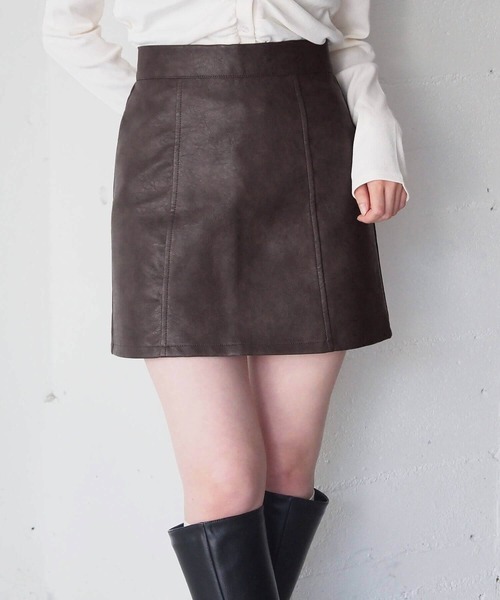 tiptop(ティップトップ)の「【ZOZO限定アイテム/セットアップ対応】アソート台形ミニスカート(スカート・レディース・ベージュ系その他/ブラウン/ブラウン系その他/ブラック・M/S)」の3枚目の写真