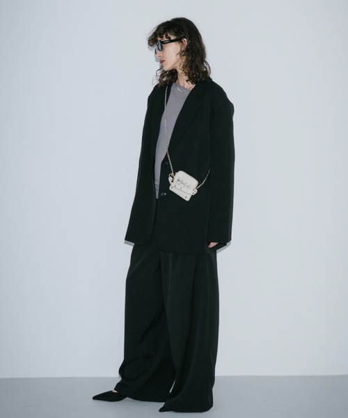 HANNE(アン)の「2タックワイドパンツ(スラックス・レディース・ブラック/ベージュ/グレー・SMALL/MEDIUM)」の10枚目の写真