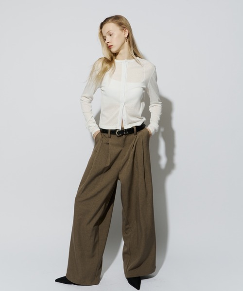 HANNE(アン)の「2タックワイドパンツ(スラックス・レディース・ブラック/ベージュ/グレー・SMALL/MEDIUM)」の13枚目の写真