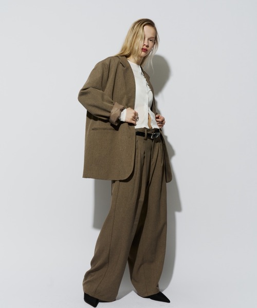 HANNE(アン)の「2タックワイドパンツ(スラックス・レディース・ブラック/ベージュ/グレー・SMALL/MEDIUM)」の14枚目の写真