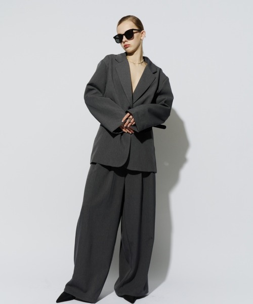 HANNE(アン)の「2タックワイドパンツ(スラックス・レディース・ブラック/ベージュ/グレー・SMALL/MEDIUM)」の22枚目の写真