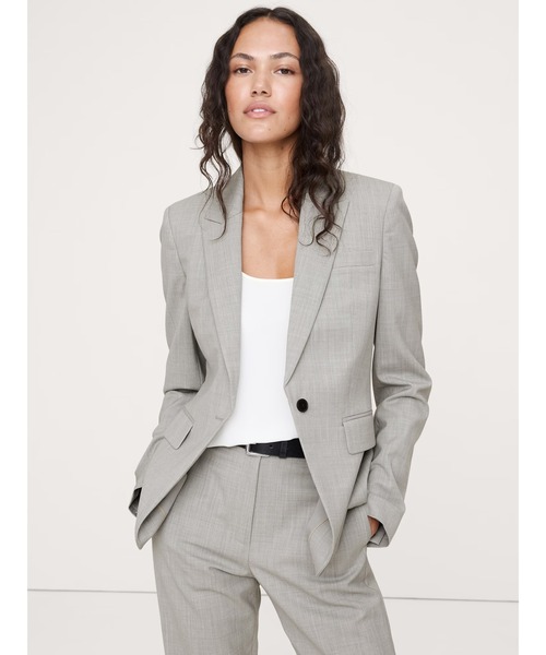 Banana Republic(バナナリパブリック)の「スリム イタリアン ウール ブレザー(テーラードジャケット・レディース・ブラウン系その他/ブラック/ネイビー/ブラウン/ライトグレー・2/0/4/6/8)」の3枚目の写真