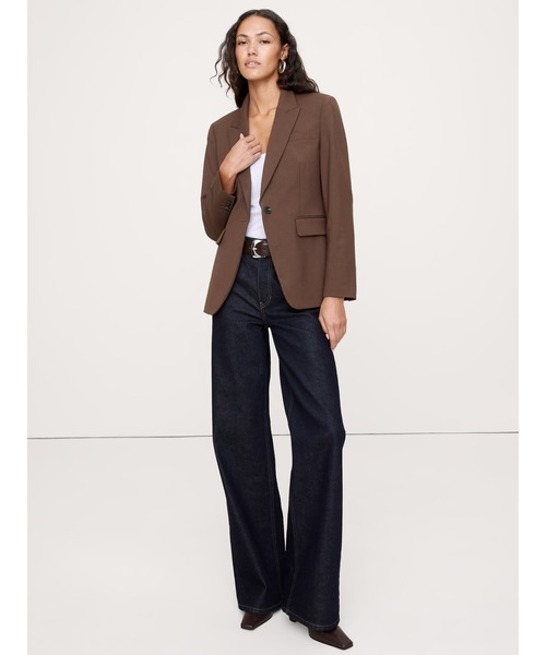 Banana Republic(バナナリパブリック)の「スリム イタリアン ウール ブレザー(テーラードジャケット・レディース・ブラウン系その他/ブラック/ネイビー/ブラウン/ライトグレー・2/0/4/6/8)」の7枚目の写真