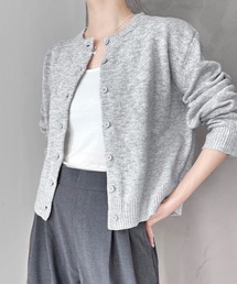 ラウンドネックショート丈カーディガン