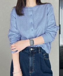 クルーネックニットカーディガン