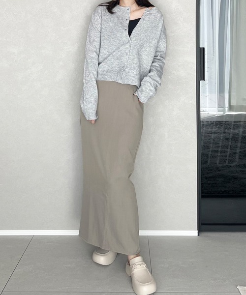 ONEP STAR（ワンピスター）の「ラウンドネックショート丈カーディガン（カーディガン/ボレロ・レディース・スカイブルー/ブラック/グレー/レッド/オフホワイト/グリーン/イエロー/ライトピンク・MEDIUM/LARGE）」の13枚目の写真