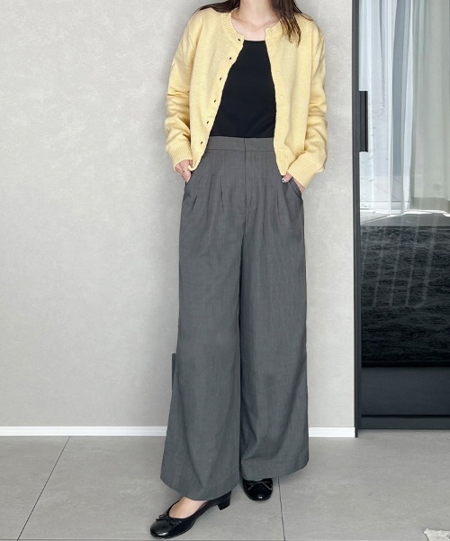 ONEP STAR（ワンピスター）の「ラウンドネックショート丈カーディガン（カーディガン/ボレロ・レディース・スカイブルー/ブラック/グレー/レッド/オフホワイト/グリーン/イエロー/ライトピンク・MEDIUM/LARGE）」の15枚目の写真