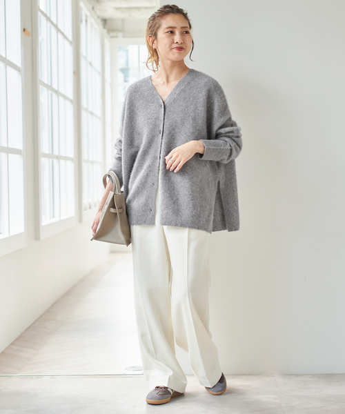 いまだけ価格 新品タグ付き フォックスウールミックス2WAYカーディガン グレー フォックスウールミックス2WAYカーディガン（カーディガン/ボレロ