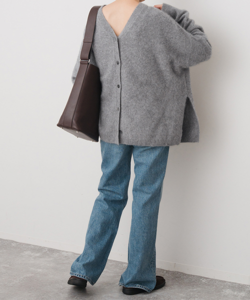 いまだけ価格 新品タグ付き フォックスウールミックス2WAYカーディガン グレー フォックスウールミックス2WAYカーディガン（カーディガン）｜Spick