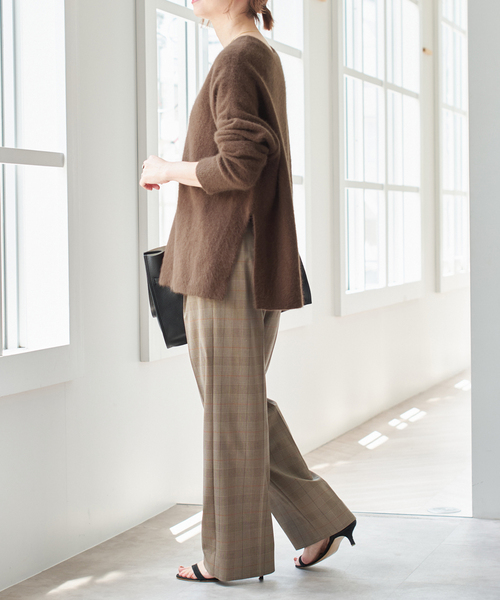 Spick & Span（スピックアンドスパン）の「フォックスウールミックス2WAYカーディガン（カーディガン/ボレロ・レディース・グレー/チョコ・FREE）」の13枚目の写真