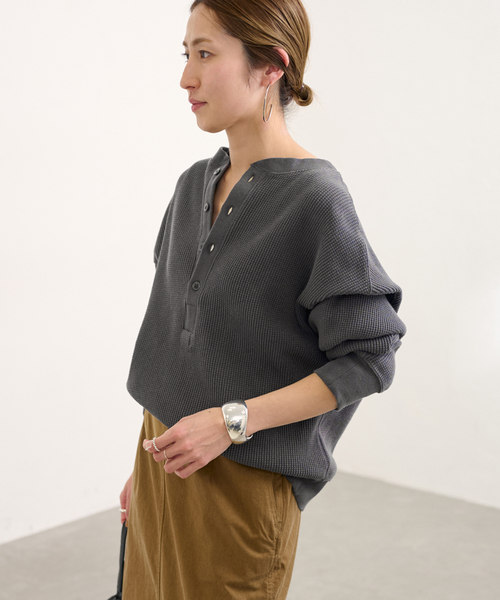 【美品】FRAMeWORK （フレームワーク）ワッフルヘンリープルオーバー ≪追加≫ワッフルヘンリープルオーバー（Tシャツ／カットソー