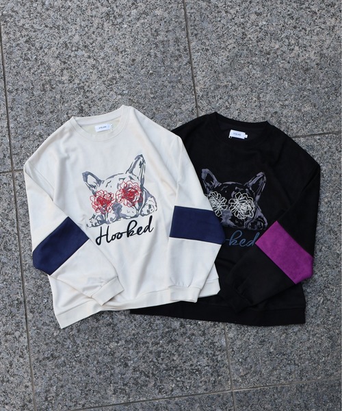 ATELANE(アテレーン)の「ATELANE / スウェードポンチ/アソート/刺繍デザイン/ロンTEE(Tシャツ/カットソー・メンズ・ホワイト系その他/ブラック系その他/ブラック/アイボリー・LARGE/MEDIUM)」の10枚目の写真