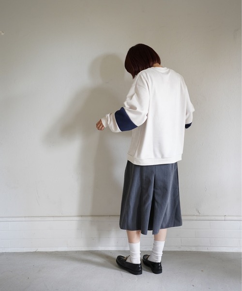 ATELANE(アテレーン)の「ATELANE / スウェードポンチ/アソート/刺繍デザイン/ロンTEE(Tシャツ/カットソー・メンズ・ホワイト系その他/ブラック系その他/ブラック/アイボリー・LARGE/MEDIUM)」の20枚目の写真