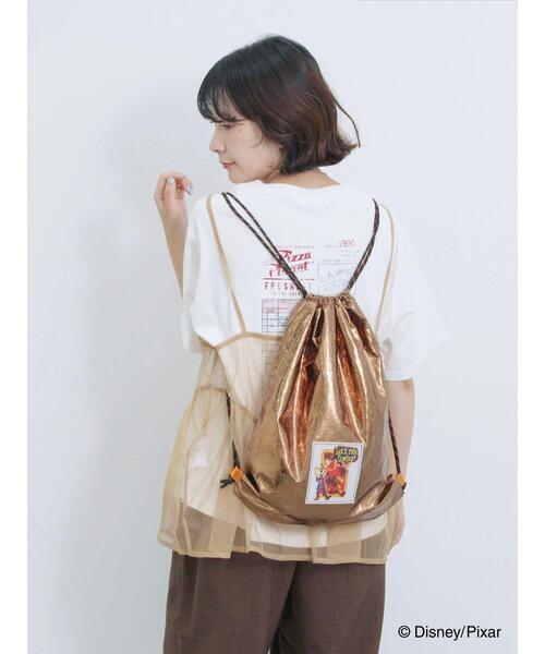 Samansa Mos2 blue（サマンサモスモスブルー）の「トイ・ストーリー/箔加工ナップザック（ハンドバッグ・レディース・ブルー/シルバー/ブロンズ・F）」の3枚目の写真