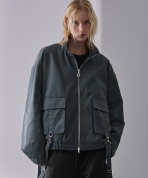 Loose/ルース（ルース）の「サスペンダーデザイン ツイルスタンドネックブルゾン（その他アウター）」