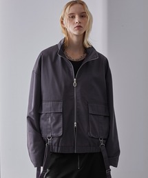 Loose/ルース（ルース）の「サスペンダーデザイン ツイルスタンドネックブルゾン（その他アウター）」