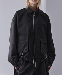 Loose/ルース（ルース）の「サスペンダーデザイン ツイルスタンドネックブルゾン（その他アウター）」